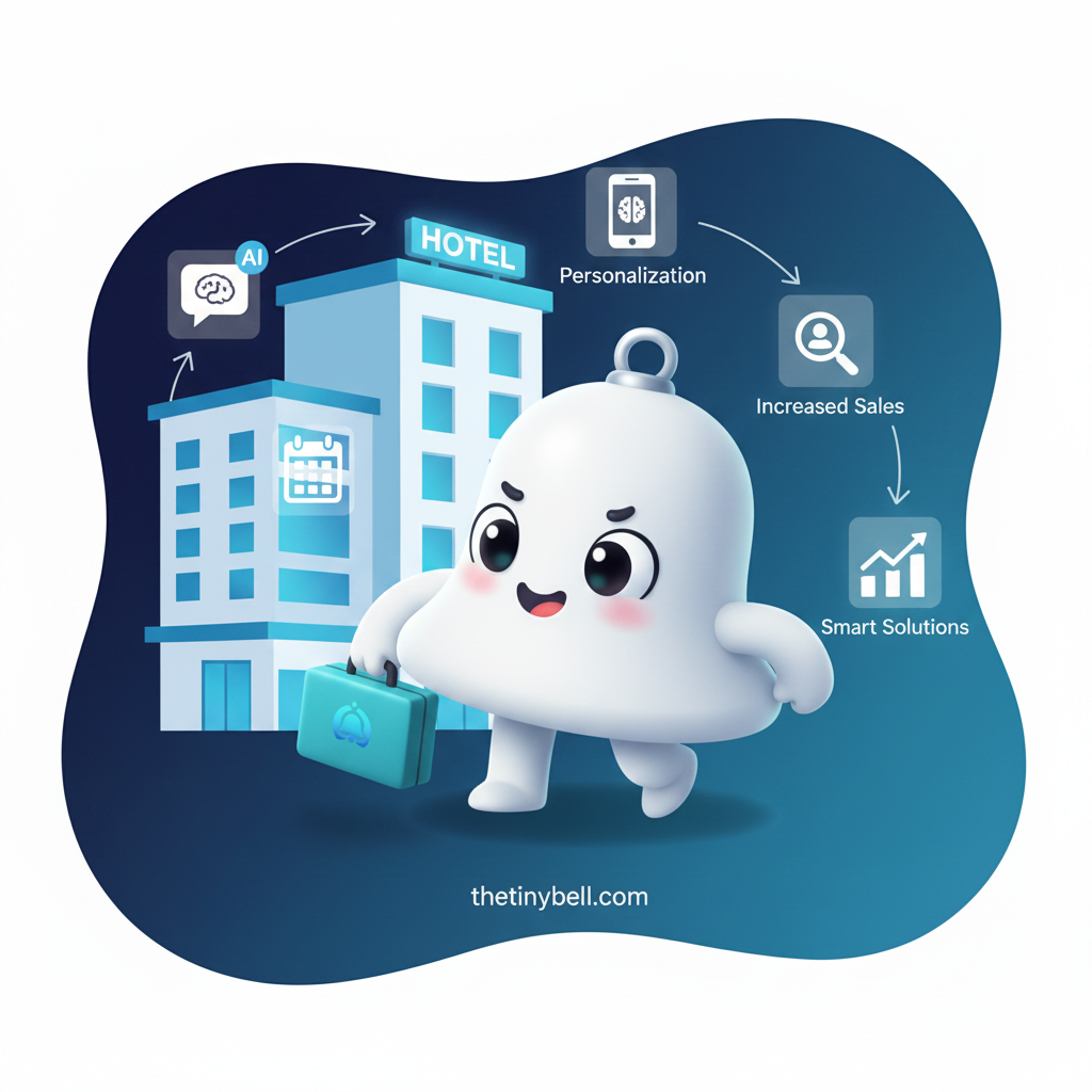 Traveler using AI chatbot to plan hotel stay on smartphone