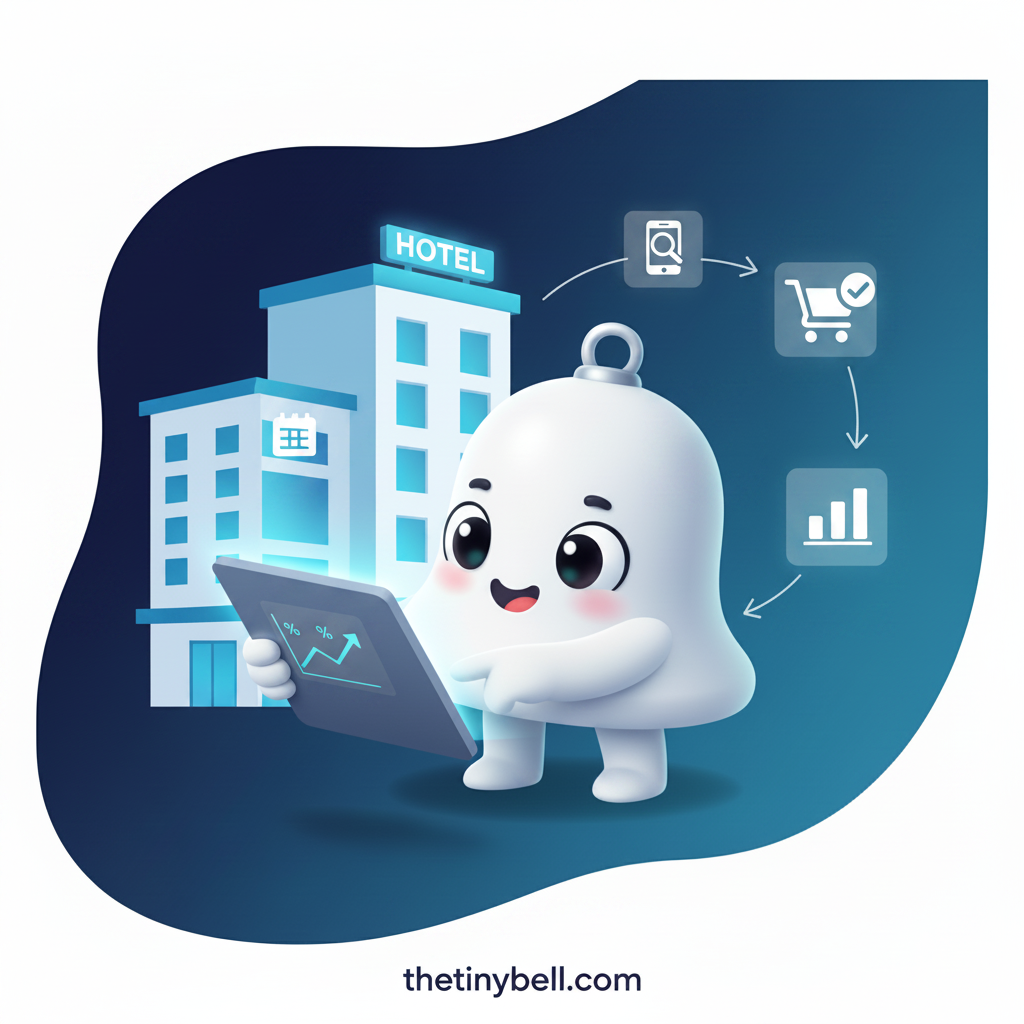 Hotel website analytics showing conversion rate metrics